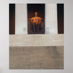 Póster C.C. dos EUA, Washington, memorial de Lincoln