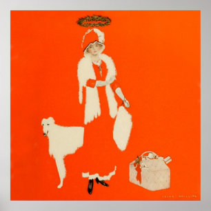 Poster C Coles Phillips “Santa do Presente” Garota Desapa