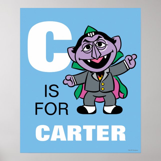 Poster C é para o Conde von Count | Adicione seu Nome (Frente)
