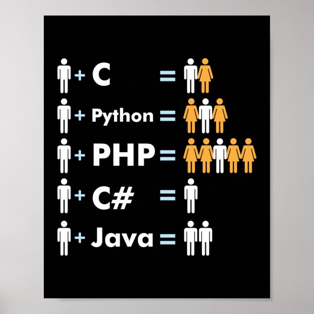 Poster C Python Php Java Programmer Codificação (Frente)