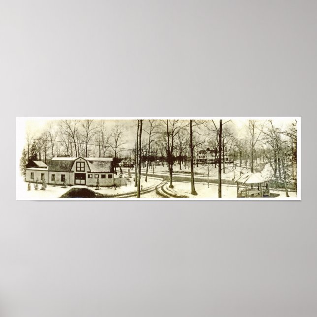 Póster Ca. 1900 Highland Short Colinas NJ Panorama (Frente)