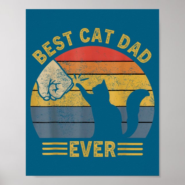 Poster Ca Men Cat Dad Ever Funny Cat Lover Gift  (Frente)
