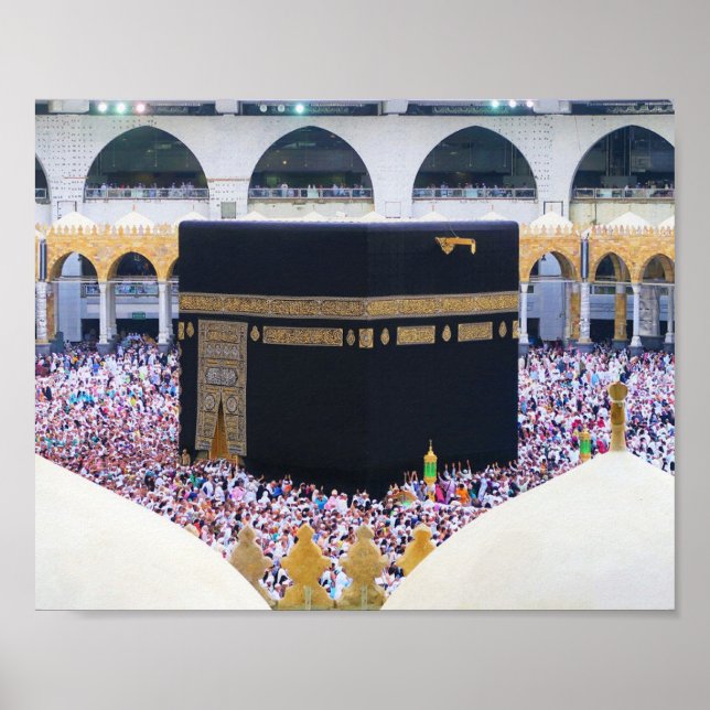 Poster Caaba Meca Arafa Peregrinação Hajj Arábia Saudita (Frente)