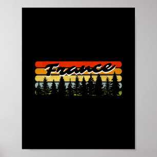 Poster Caba de Férias na Floresta ao Pôr do Sol na França