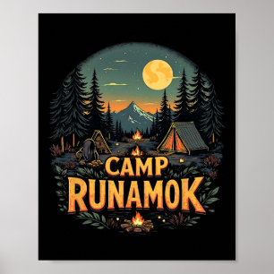 Poster Cabana de Acampamento Divertida Camp Runamok Avent