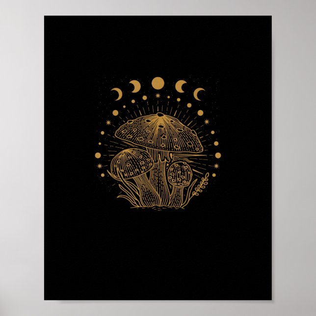 Poster Cabana de Cogumelo Estética Goblincore (Frente)