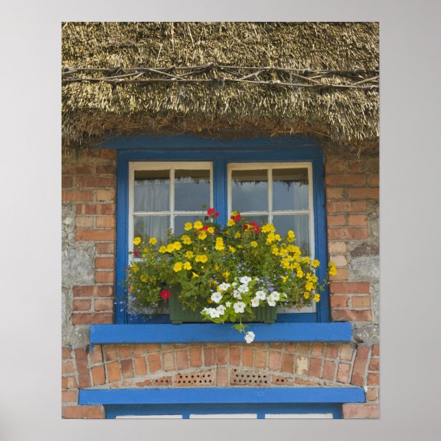 Poster Cabana de colmo, Adare, Condado de Limerick, (Frente)