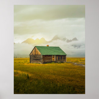 Poster Cabana Rústica ao Nascer do Sol – Parque Nacional 