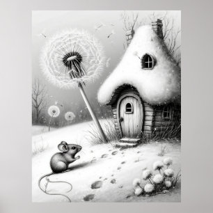Poster 🌟 Cabana Silenciosa de Neve Maravilha