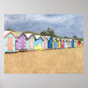 Póster Cabanas da praia de Brigghton
