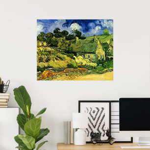 Póster Cabanas de Colmo, Cordeville por Vincent van Gogh
