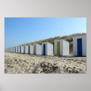 Poster Cabanas de praia, Cadzand-Bad, Países Baixos