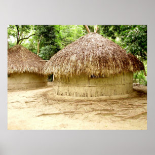 Póster Cabanas do Wattle e do Daub