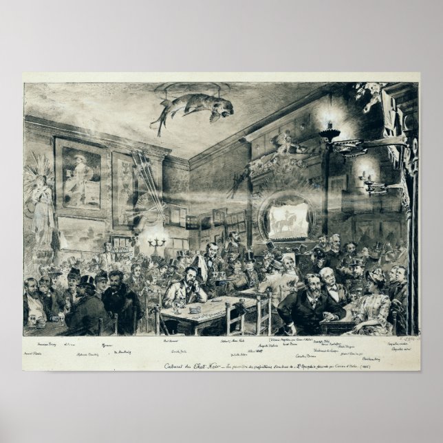 Poster Cabaret du Chat Noir, 1886 (Frente)