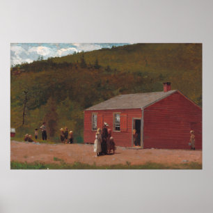 Póster Cabbin da Escola Vermelha por Winslow Homer