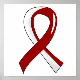 Póster Cabeça Cancer Borgonha Branca Burgundy 3