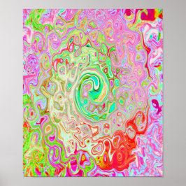 Poster Cabeça de Abstrato retrógrada do pasto verde