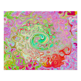 Póster Cabeça de Abstrato retrógrada do pasto verde