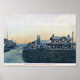Póster Cabeça de baía, New-jersey, rua principal, vinta