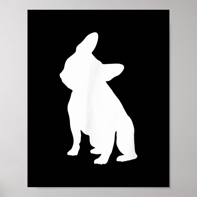 Poster Cabeça de Bulldog Francesa, Roupa de Inclinação, C (Frente)