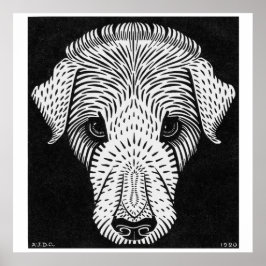 Poster Cabeça de Cachorro de Julie de Graag