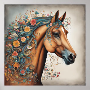 Poster Cabeça de Cavalo Whimsical