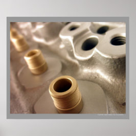 Poster Cabeça de Cilindro de Automóveis Design