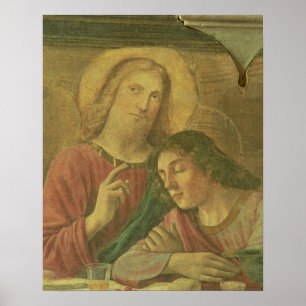 Póster Cabeça de cristo, da última ceia, 1480 (fresco)