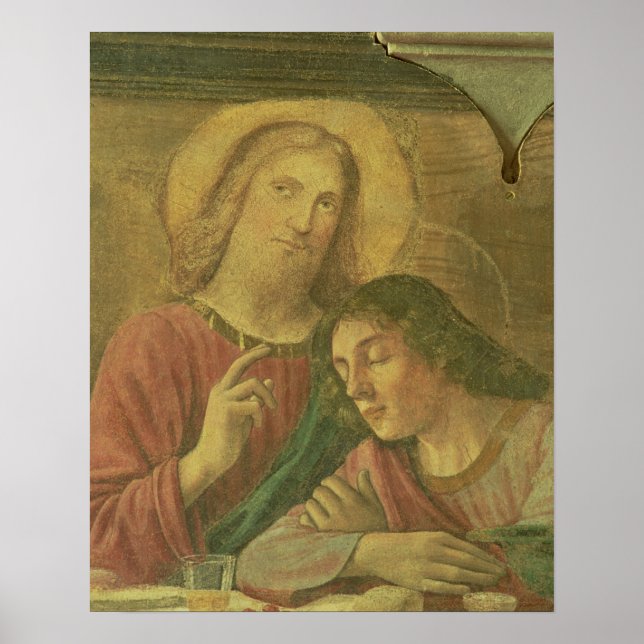 Póster Cabeça de cristo, da última ceia, 1480 (fresco) (Frente)