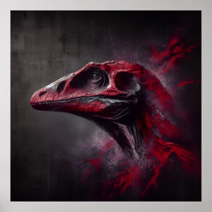 Poster Cabeça de Dinossauro Extinta