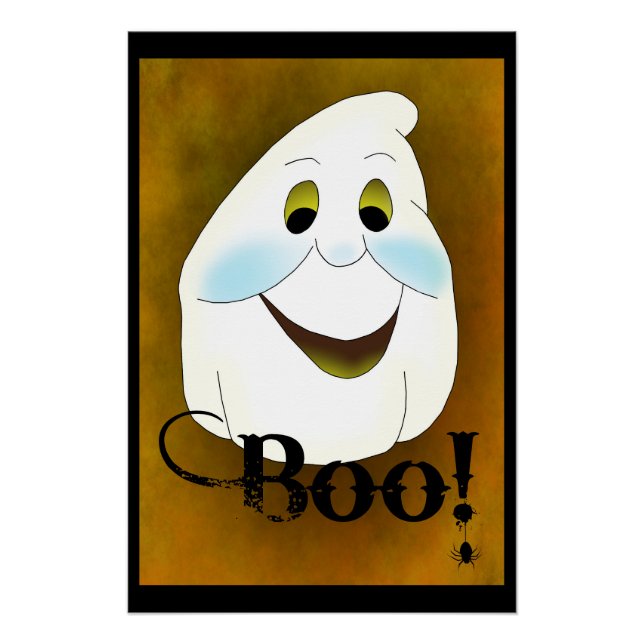 Póster Cabeça de Fantasma à Antiga Boo (Frente)