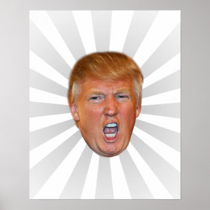 Poster Cabeça de flutuação de Donald Trump