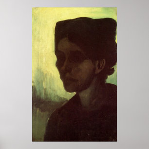 Póster Cabeça de Jovem Camponesa por Vincent van Gogh