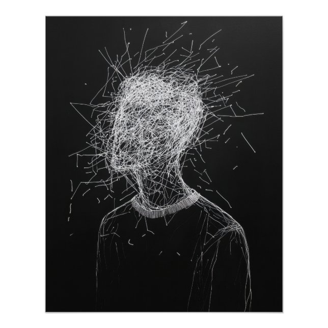 Póster Cabeça de linha Rasgar Poster (Frente)