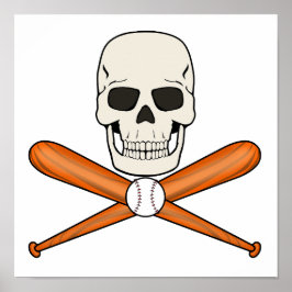 Poster CABEÇA DE MORTOS DE BEISBOL jolly Roger Download D