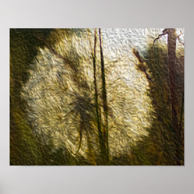 Póster Cabeça de semente de dandelion (pintura a óleo) (Frente)