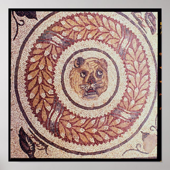 Póster Cabeça de Tiger, mosaico romano, início do século  (Frente)