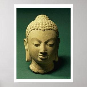 Poster Cabeça do Buddha, Sarnath (arenito)