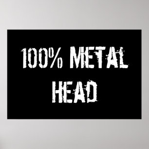 Póster Cabeça do metal de 100%
