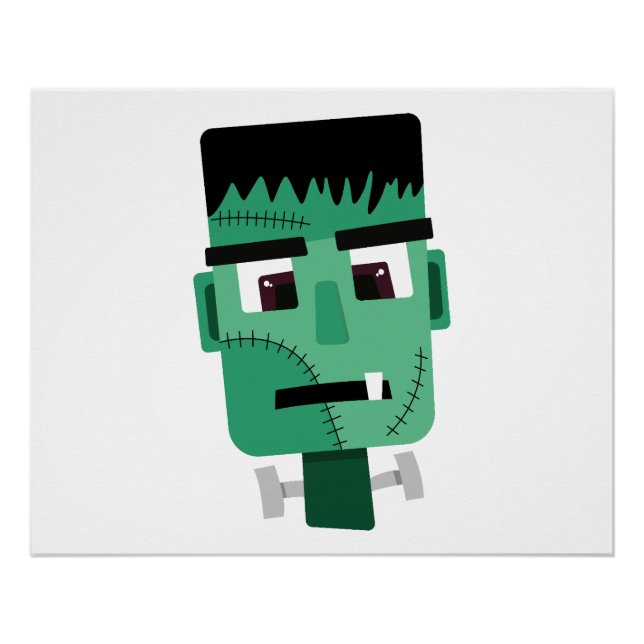 Póster Cabeça do Monstro de Frankenstein (Frente)