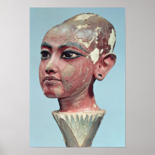 Póster Cabeça do rei Tutankhamun da criança que emerge