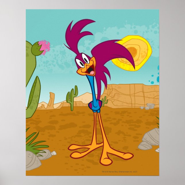 Póster Cabeça do Roadrunner Inclinação (Frente)