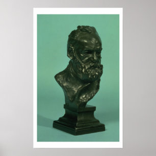 Póster Cabeça em retrato de Victor Hugo (1802-85) (bronze