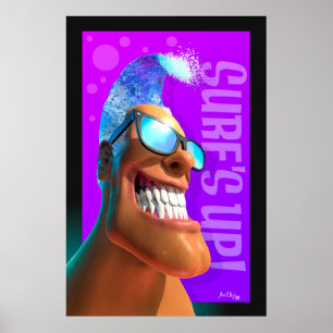 Póster Cabeça encalhada - surf acima!