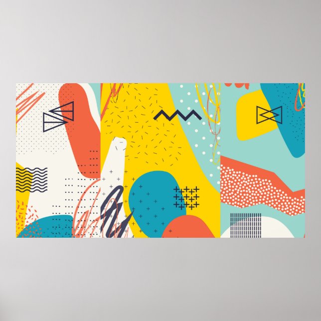 Poster Cabeçalho de arte criativo com diferentes formas a (Frente)