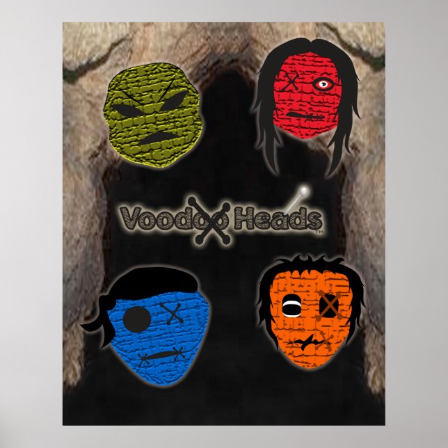 Póster Cabeças Voodoo ~ Caverna (Frente)