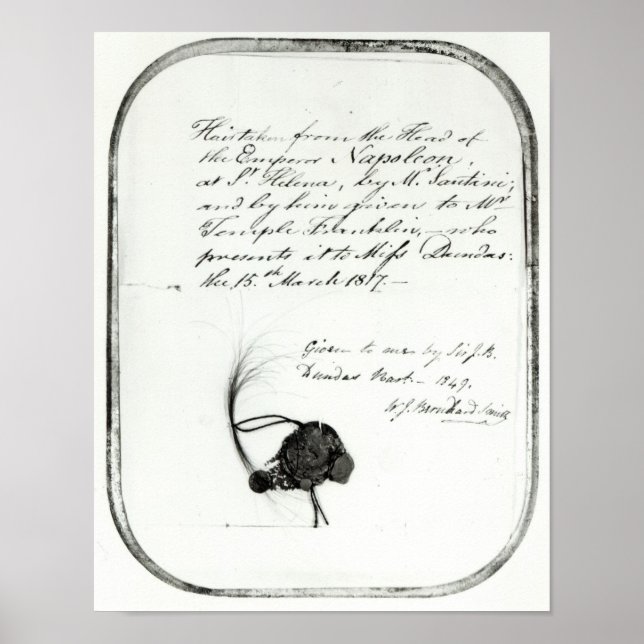 Poster Cabelo cortado da cabeça do Imperador Napoleão (Frente)