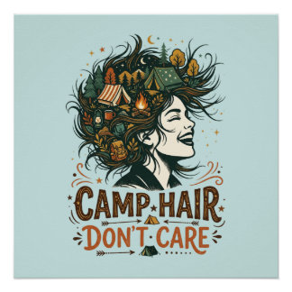 Póster Cabelo de Acampamento Não Liga