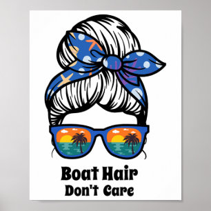 Poster Cabelo de Barco Não Liga Coque Desarrumado Praia F