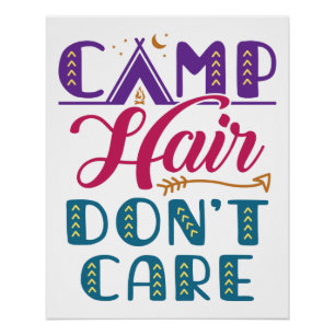 Póster Cabelo do acampamento não se importa com o acampam